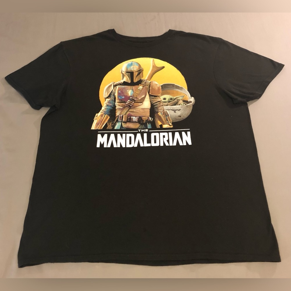 Star Wars Mandalorian Black T-Shirt Size Large